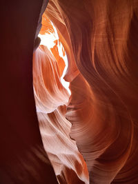 Beautiful and scenic rock formations hiking in the lower antelope canyon slot canyon