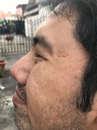 Close-up of man looking away