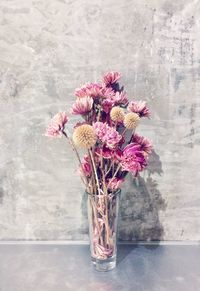 Close-up of flower vase on table