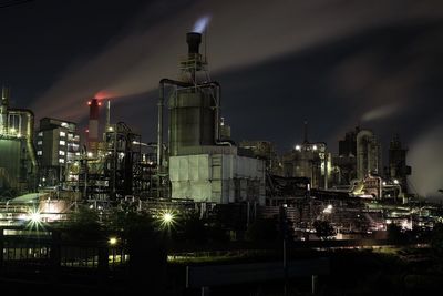 Illuminated cityscape at night