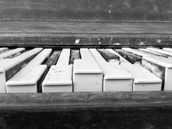 Close-up of piano