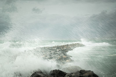 Scenic view of sea waves