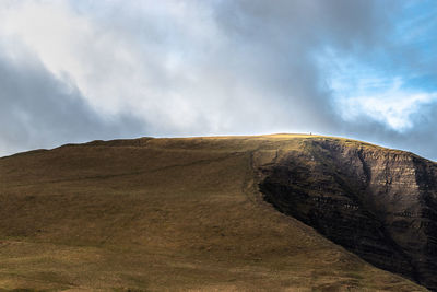 Low angle view of mountain against sky