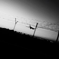 Low angle view of silhouette birds against sky during sunset