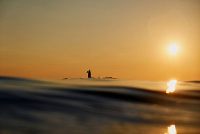 Licosa island at sunset