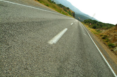 Surface level of empty road