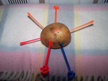 Close-up of metallic objects on table