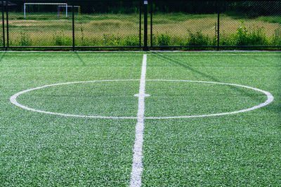 Artificial turf football field