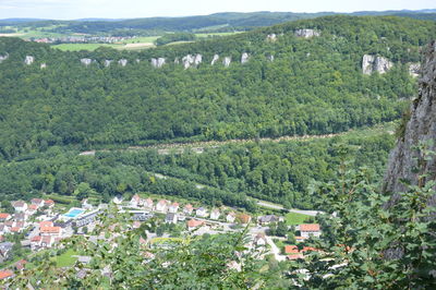 High angle view of townscape