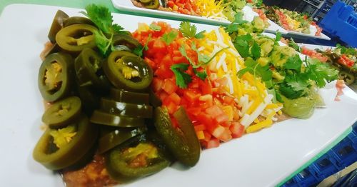 Close-up of vegetables in plate