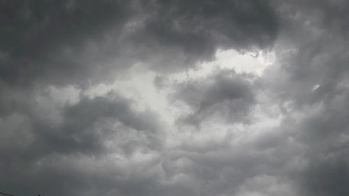 Low angle view of storm clouds in sky