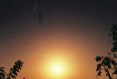 Low angle view of sky at sunset