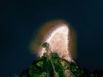 Aerial view of island amidst sea