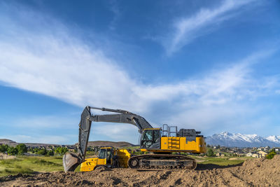 Construction site against sky