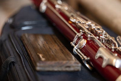 Close-up of  musical instrument