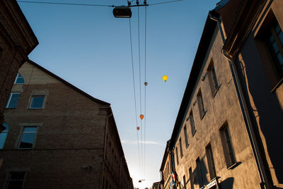 Low angle view of buildings in city