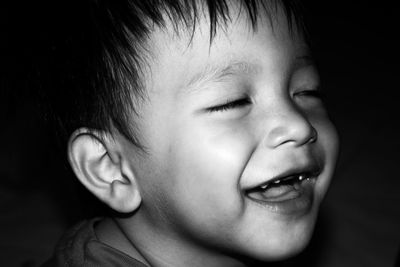 Close-up portrait of cute boy