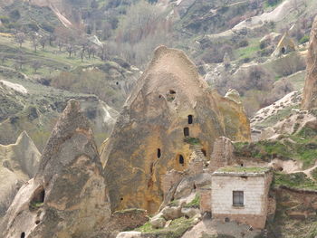 Panoramic view of castle on mountain