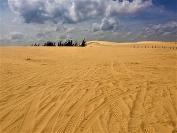 Scenic view of desert against sky