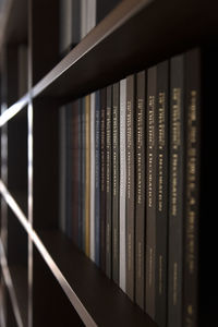 View of books on the bookshelves