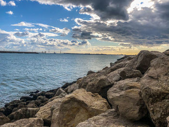 Scenic view of sea against sky