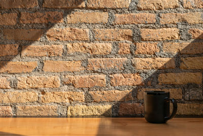 Close-up of coffee on wall