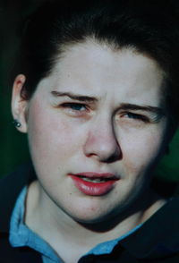 Close-up portrait of young woman