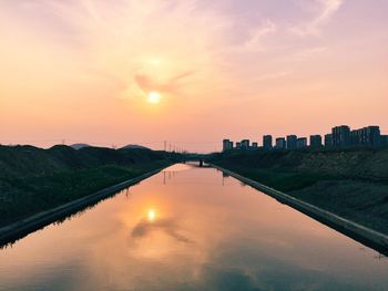 Sunset over river