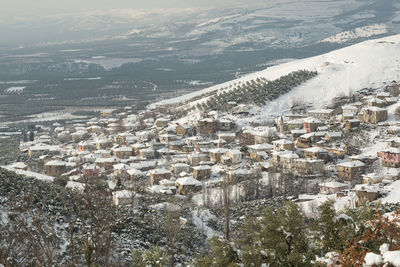 High angle view of cityscape