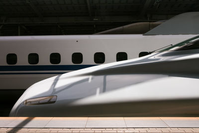 High speed trains at railroad station
