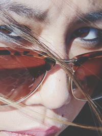 Close-up portrait of young woman