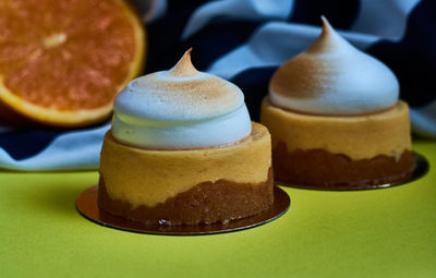 Close-up of cake on table