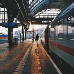 Train at railroad station