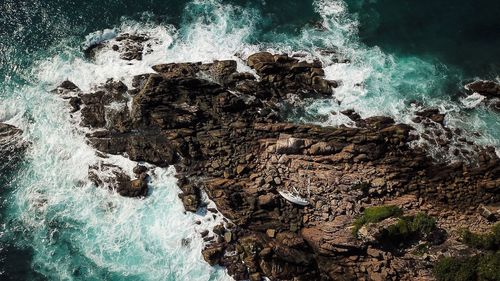 Aerial view of seashore