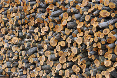 Full frame shot of logs