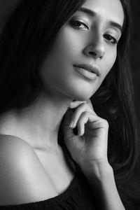 Close-up portrait of young woman