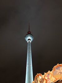 Low angle view of communications tower