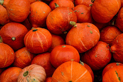 Full frame shot of pumpkins at market