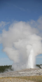 Scenic view of clouds over landscape