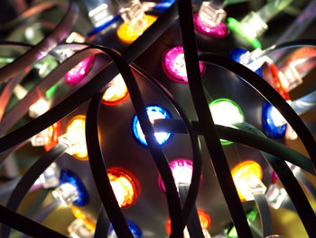 Close-up of colorful lights