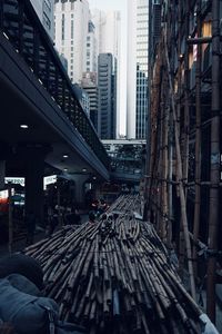 Low angle view of buildings in city