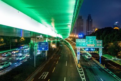 Traffic on highway at night