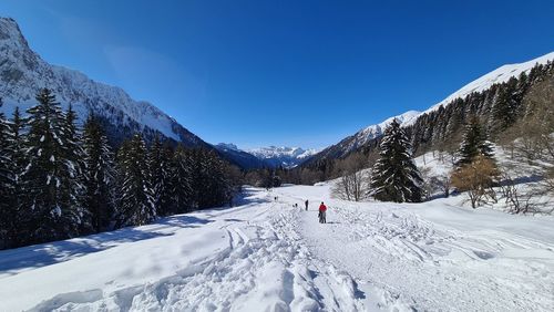 Snow covered mountain against sky