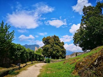 Scenic view of land against sky