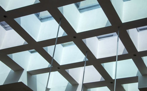 Low angle view of skylight