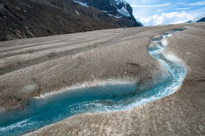 Scenic view of frozen landscape