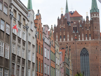 Low angle view of buildings in city