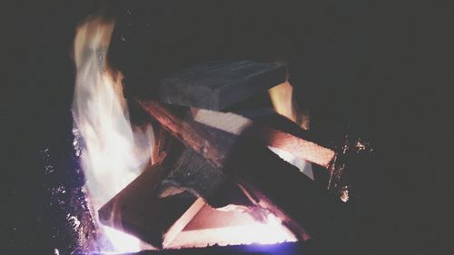 Blurred motion of smoke at night