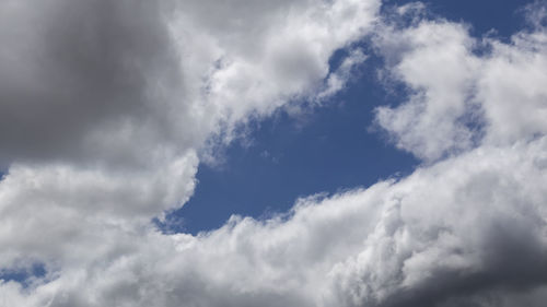 Low angle view of clouds in sky