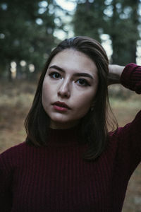 Portrait of young woman